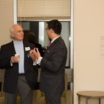 Two men deep in conversation